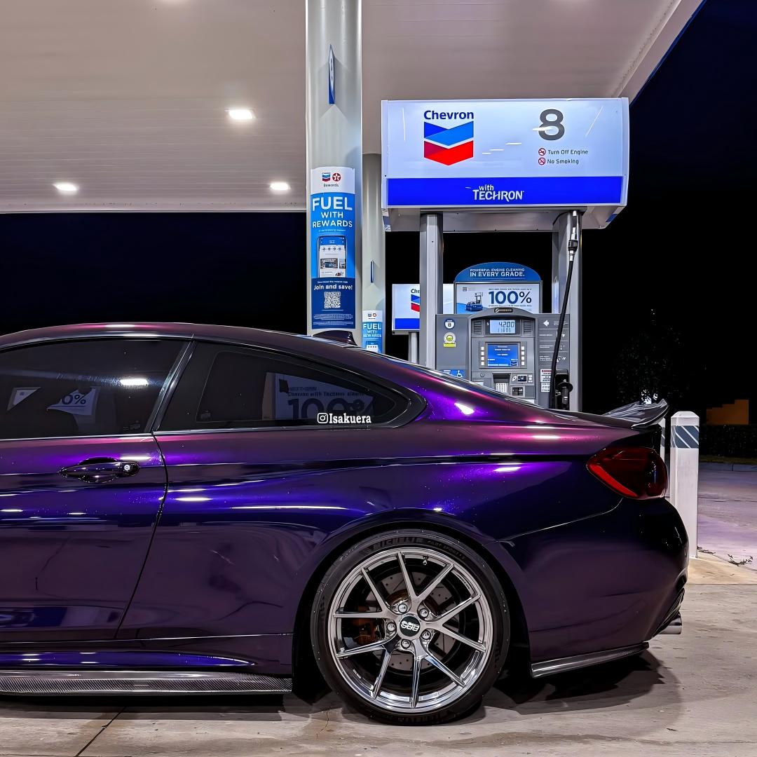 Gloss Metallic Ghost Midnight Purple Car Vinyl Wrap PET review 2