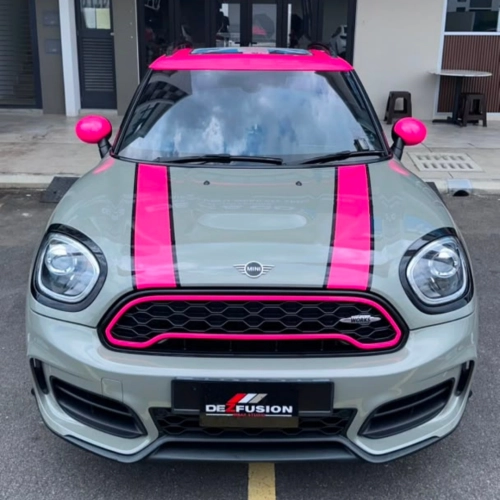 Gloss Fluorescent Pink Car Vinyl Wrap reviewed by