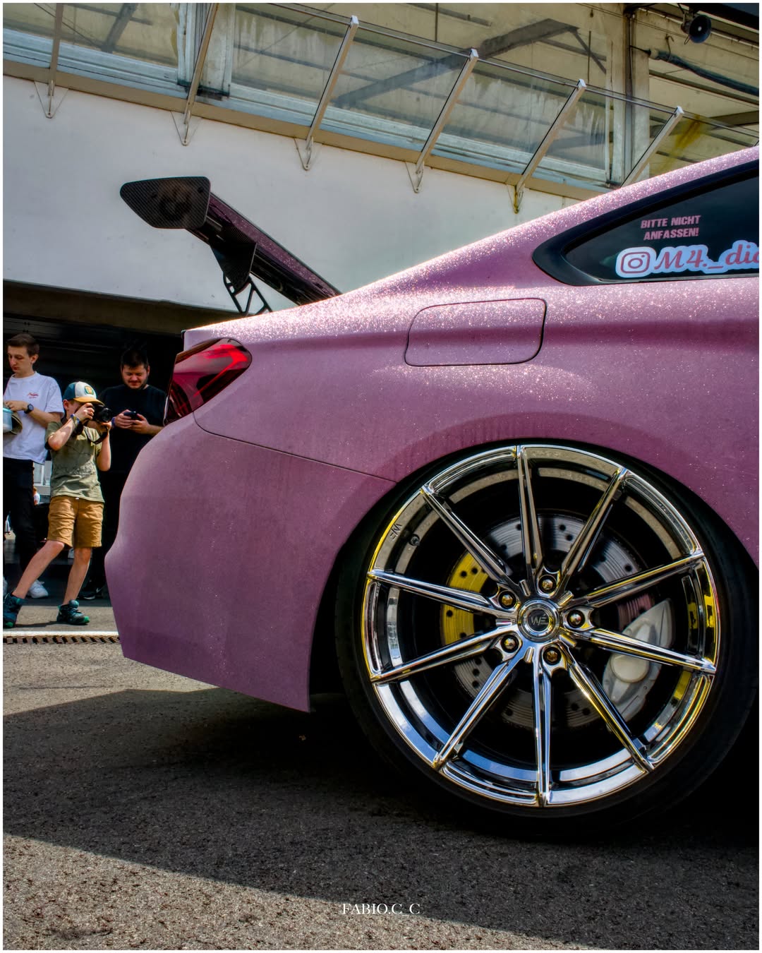 Matte Diamond Glitter Pink Car Vinyl Wrap  review 5