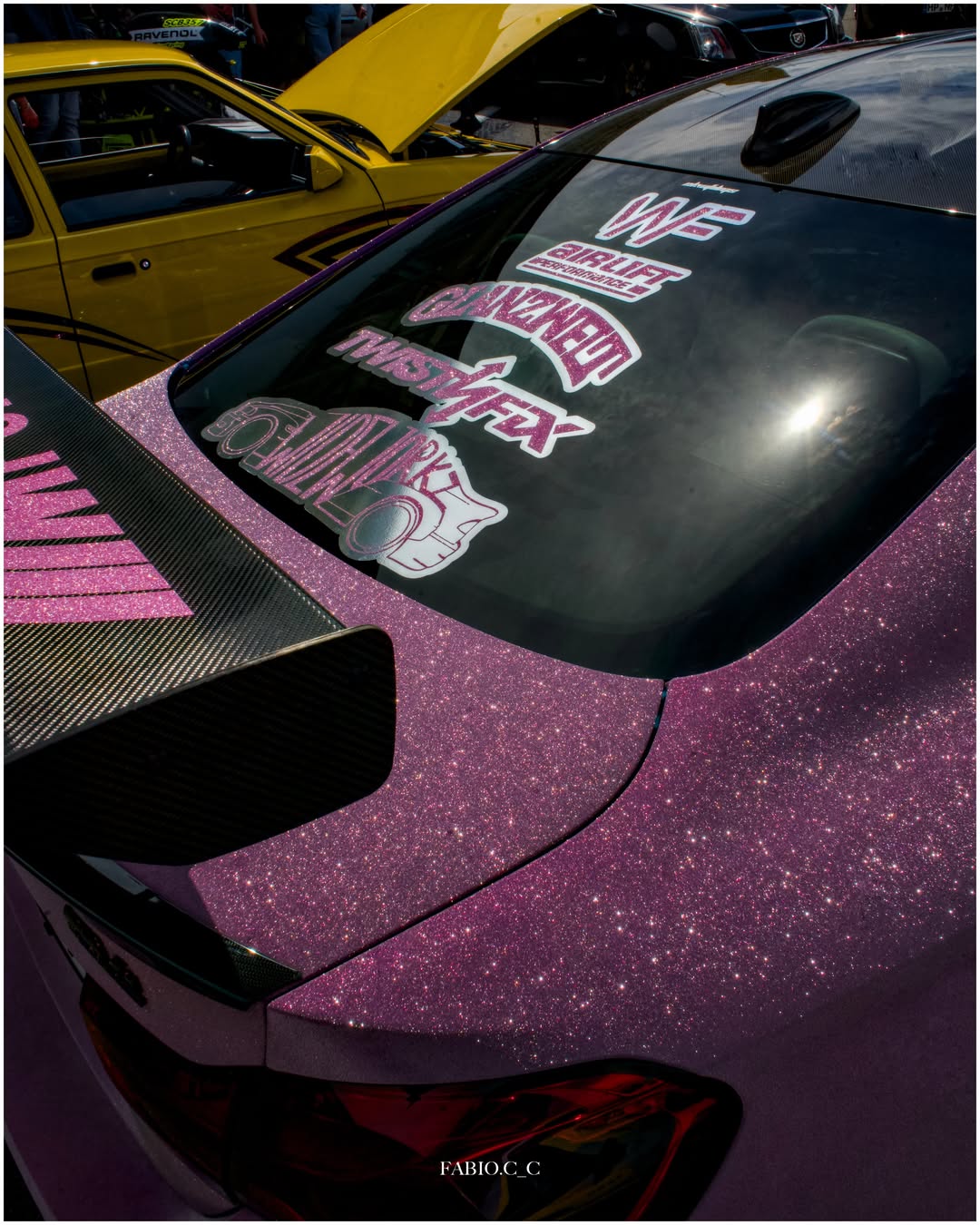 Matte Diamond Glitter Pink Car Vinyl Wrap  review 1