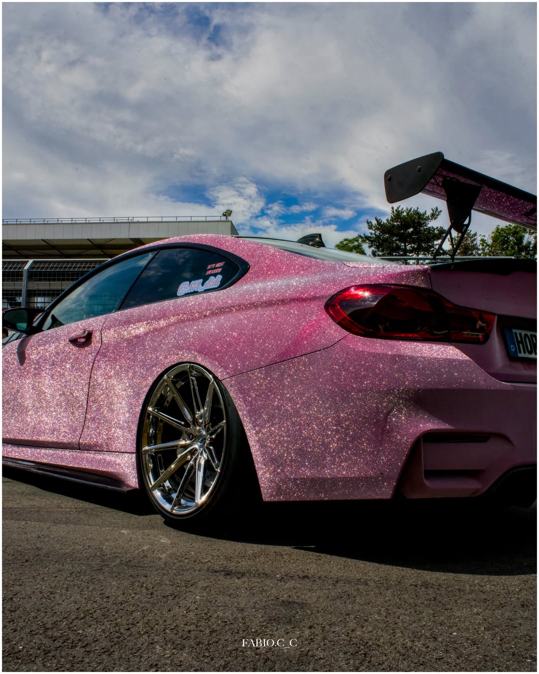 Matte Diamond Glitter Pink Car Vinyl Wrap  review 3