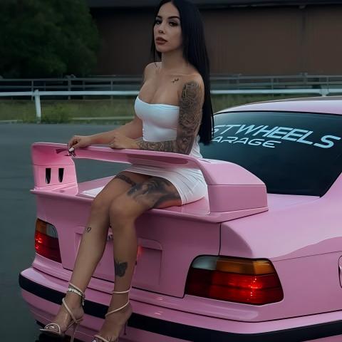 ALUKOVINYL Pink to Black Gradient Custom Printed Vinyl Wrap  review 0