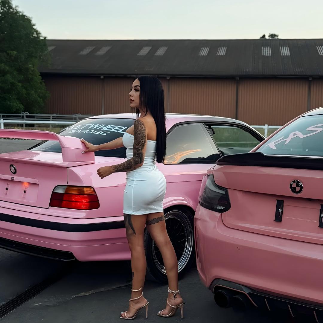 ALUKOVINYL Pink to Black Gradient Custom Printed Vinyl Wrap  review 1