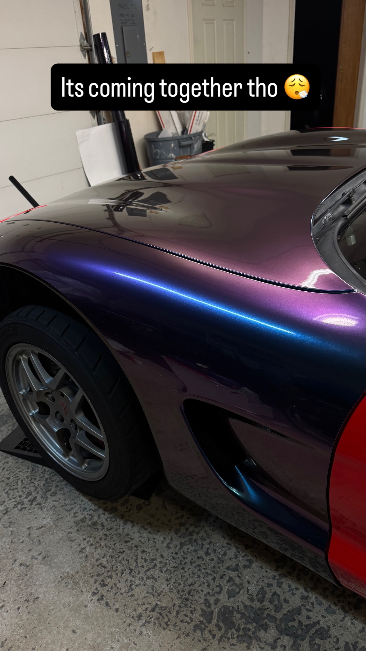 Gloss Metallic Chameleon Purple Blue Car Vinyl Wrap PET review 0