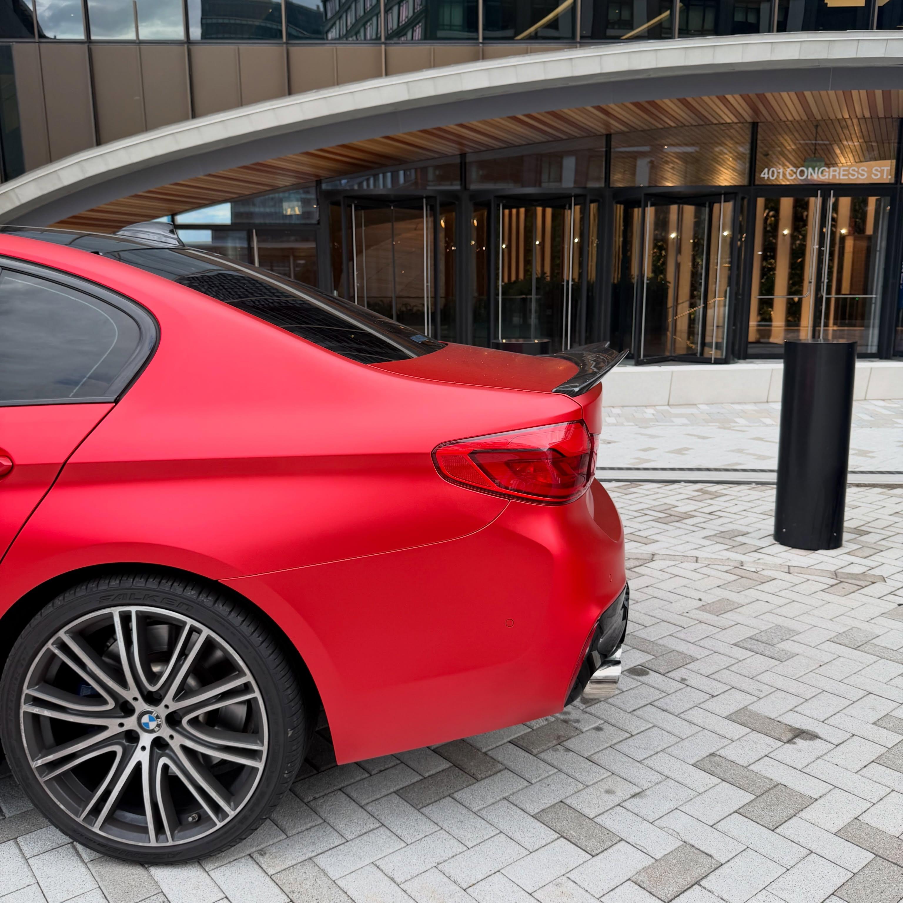 Matte Satin Red Ceramics Red Car Vinyl Wrap PET review 5