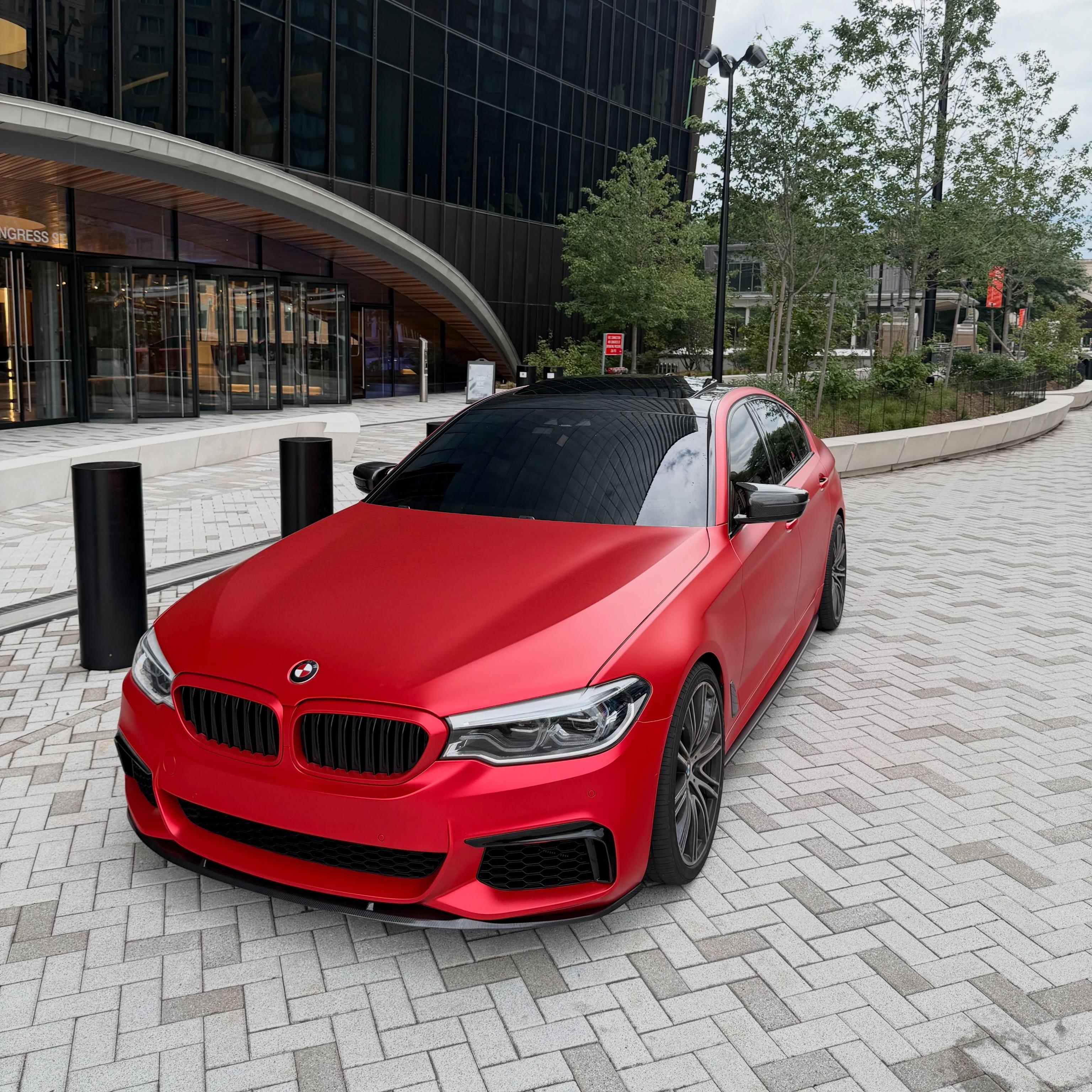 Matte Satin Red Ceramics Red Car Vinyl Wrap PET review 1