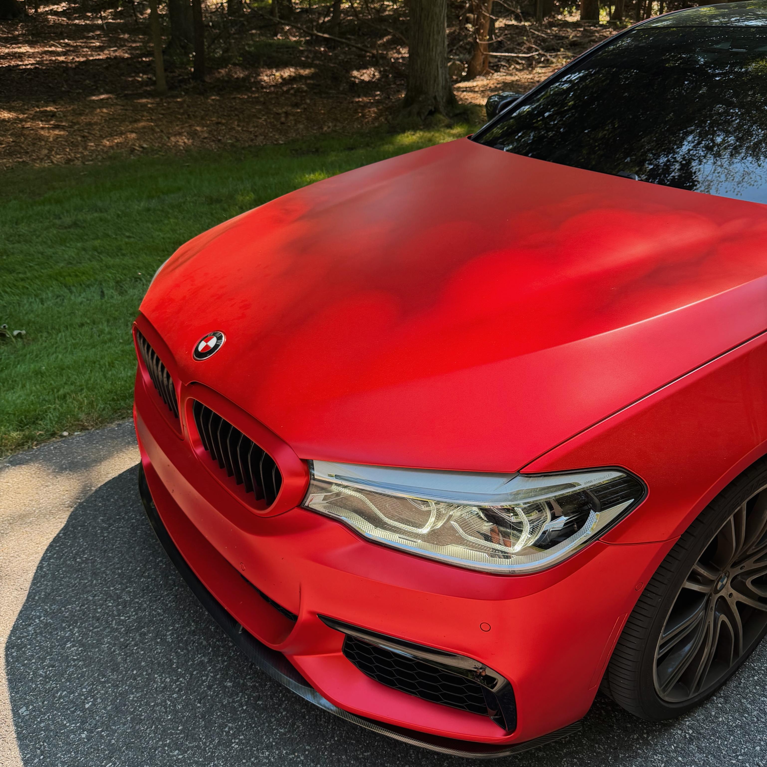 Matte Satin Red Ceramics Red Car Vinyl Wrap PET review 6
