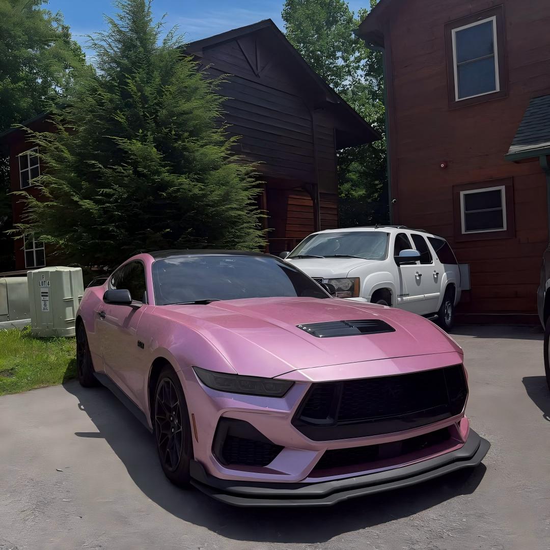 Gloss Metallic Passion Pink Car Vinyl Wrap PET review 3