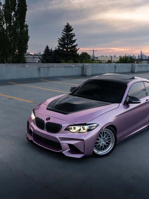 Gloss Metallic Passion Pink Car Vinyl Wrap PET review 4