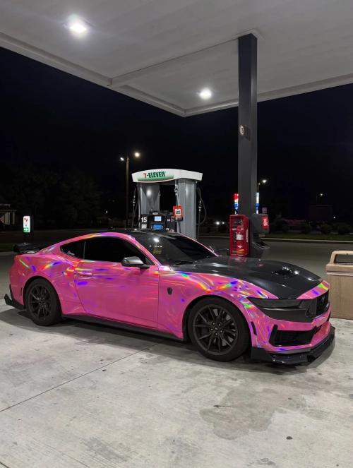 Matte Diamond Glitter Pink Car Vinyl Wrap  reviewed by