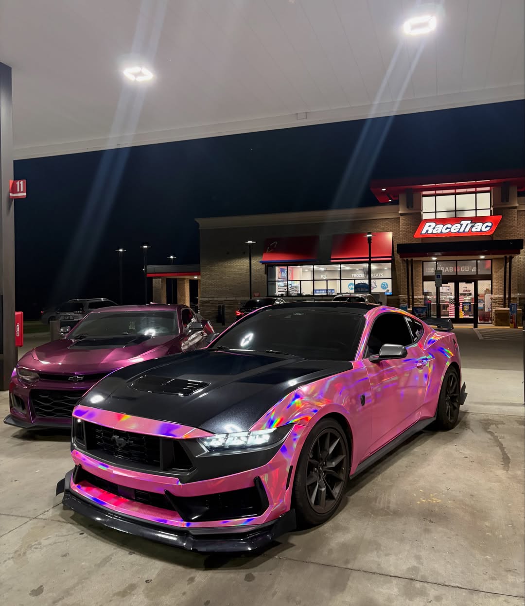 Matte Diamond Glitter Pink Car Vinyl Wrap  review 2