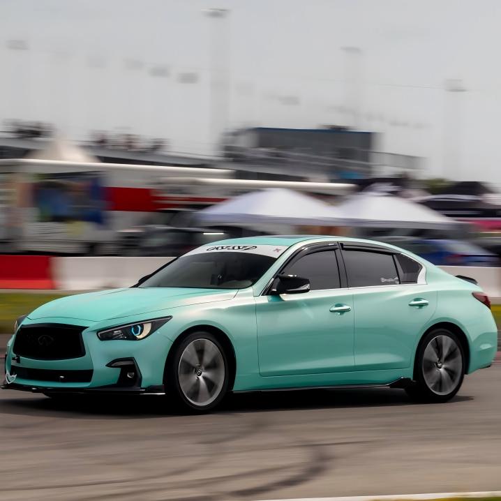 Gloss Racing Tiffany Blue Car Vinyl Wrap PET  review 2