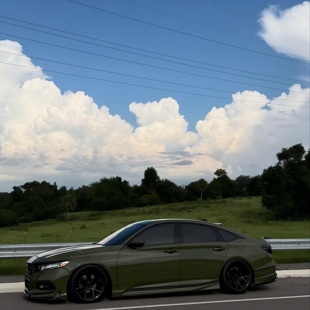 Gloss Military Green Car Vinyl Wrap PET  review 4