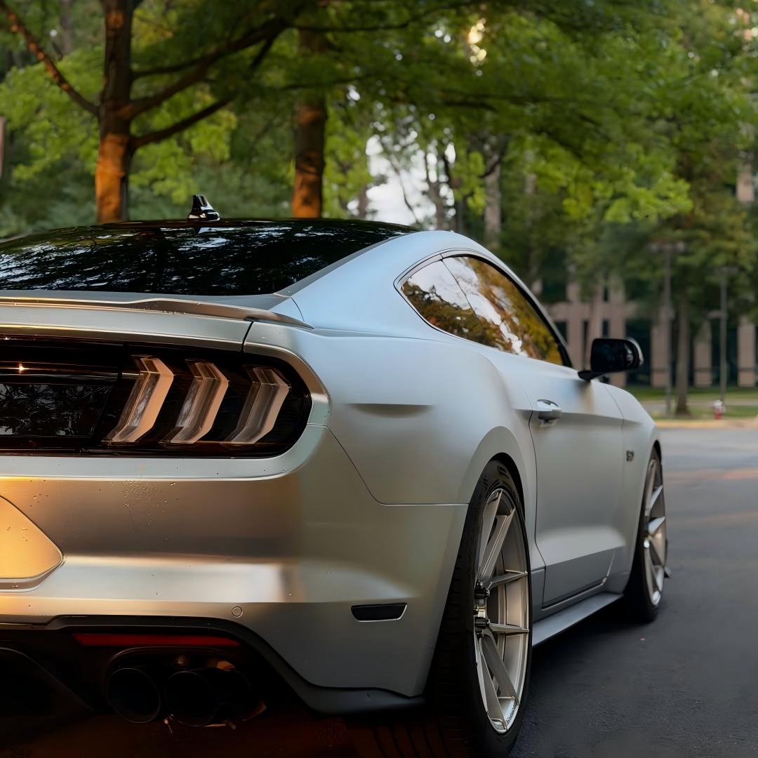 Matte Satin Chrome Silver Car Vinyl Wrap | Satin Chrome X Silver Car Wrap  review 3