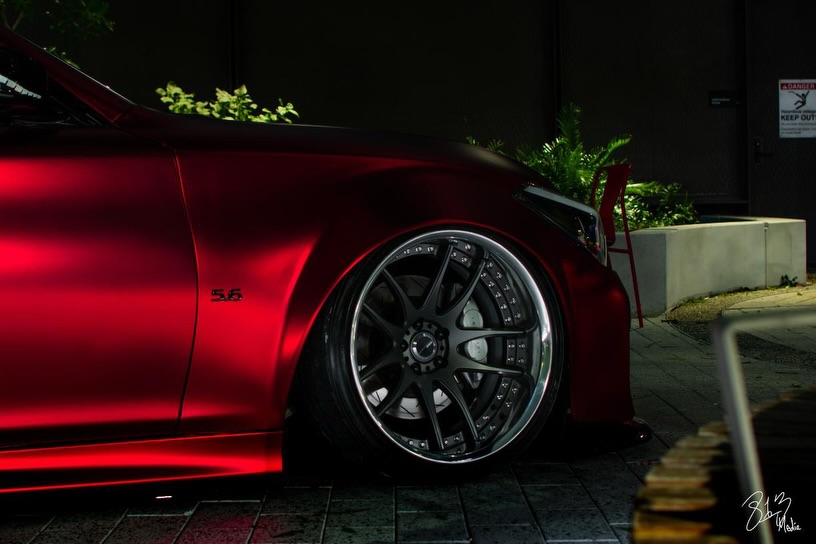 Satin Chrome Metallic Romanee Red Vinyl Wrap | Satin Romanee Red  review 0