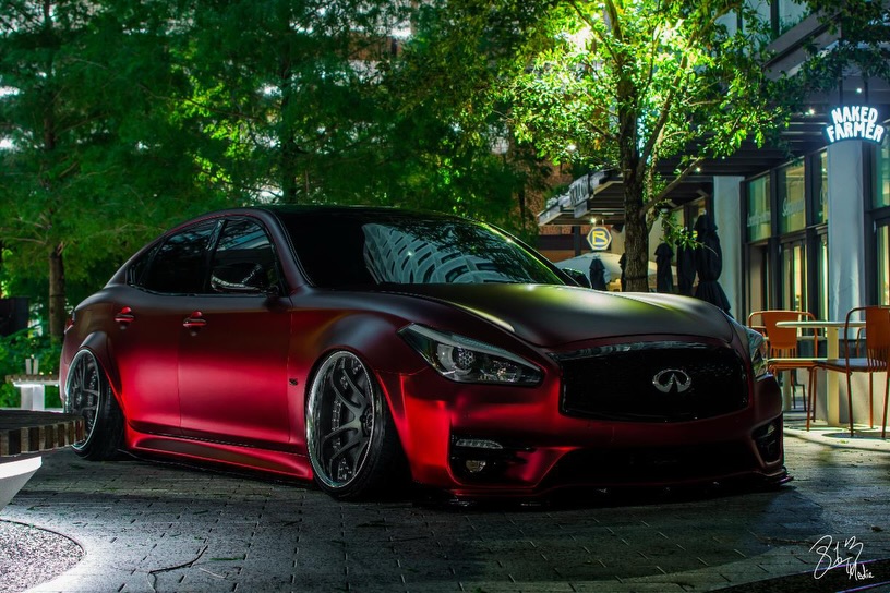 Satin Chrome Metallic Romanee Red Vinyl Wrap | Satin Romanee Red  review 1