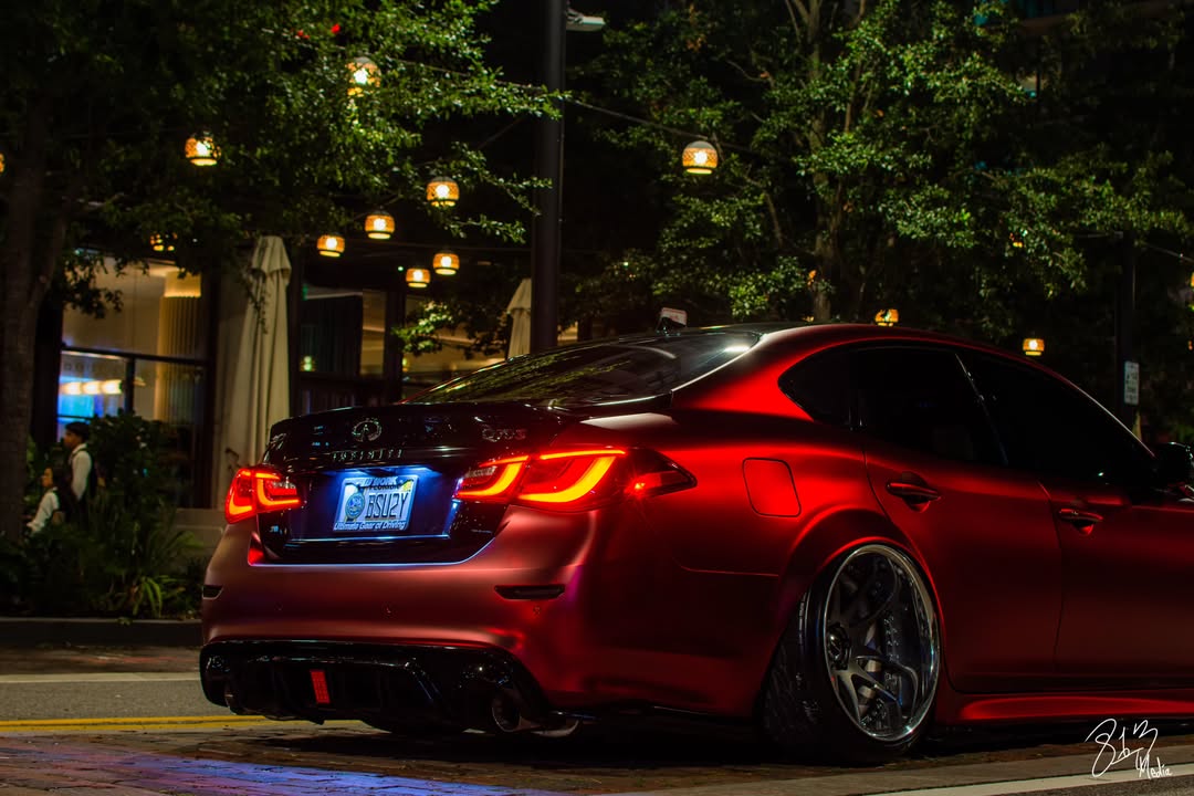 Satin Chrome Metallic Romanee Red Vinyl Wrap | Satin Romanee Red  review 4
