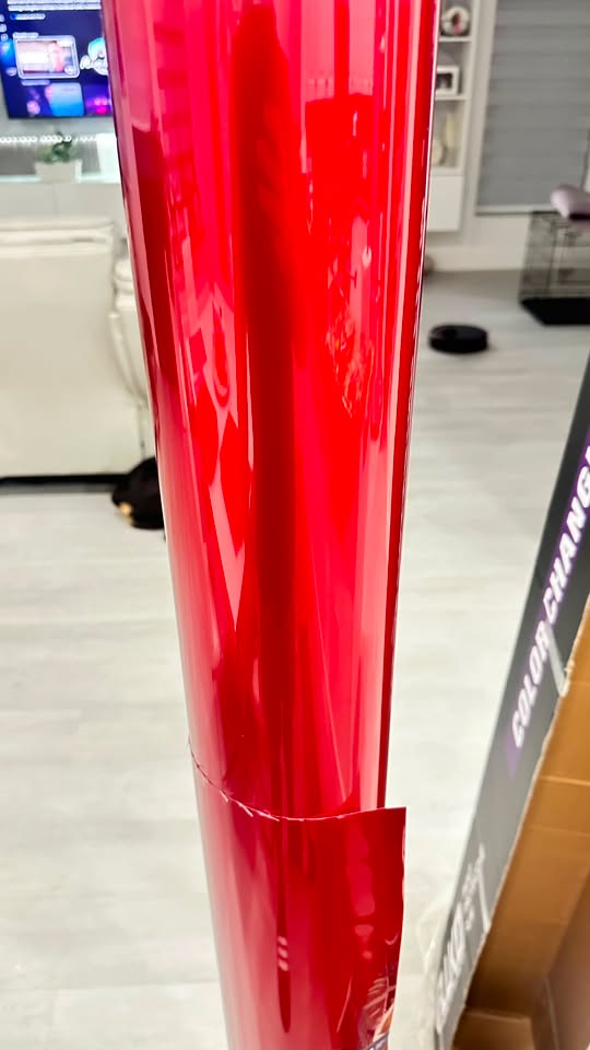 Gloss Metallic Liquid Ruby Red Car Vinyl Wrap PET review 0