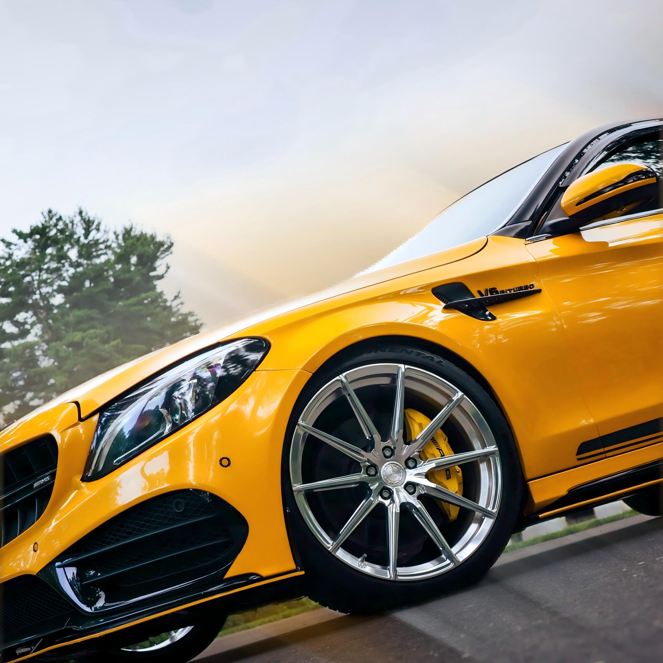 Gloss Metallic Golden Yellow Car Vinyl Wrap PET review 3