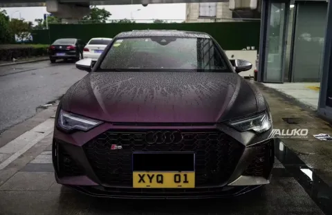 Lead the night with dark purple matte wrap