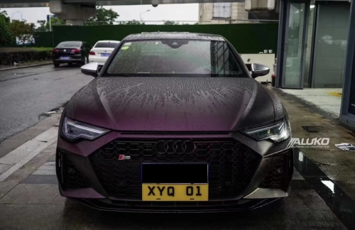 Lead the night with dark purple matte wrap