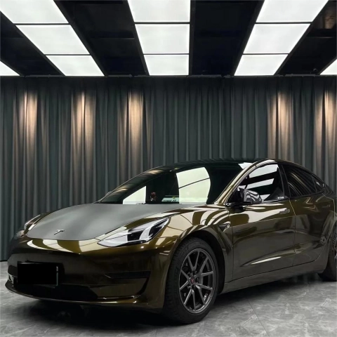 The Opulent Elegance of Ghost Black Gold Car Wrap