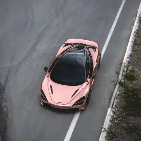 Unveiling the Elegance: Gloss Mirror Chrome Rose Gold Car Vinyl Wrap
