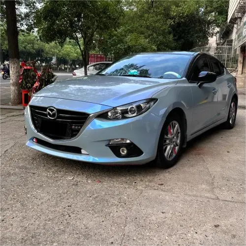 Unveiling the Radiance: Gloss Metallic Diamond Grey Blue Car Wrap