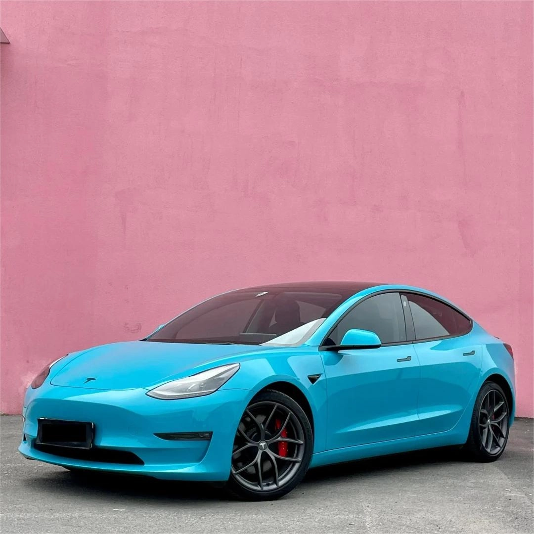 Gloss Miami Blue Car Vinyl Wrap