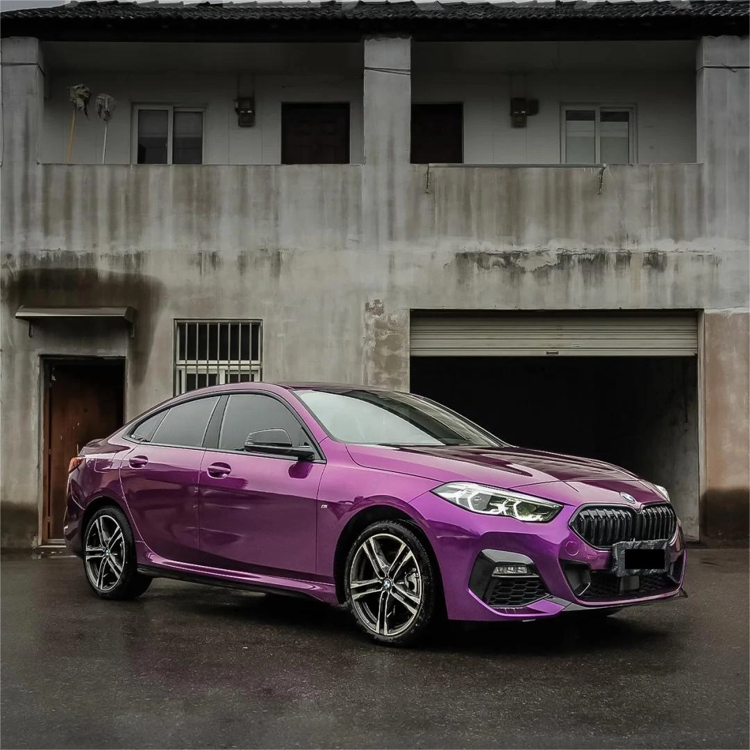 Command Attention: BMW in Gloss Metallic Grape Purple Car Vinyl Wrap