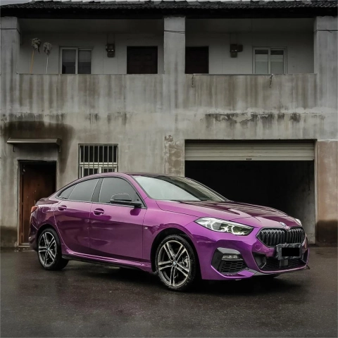 Command Attention: BMW in Gloss Metallic Grape Purple Car Vinyl Wrap