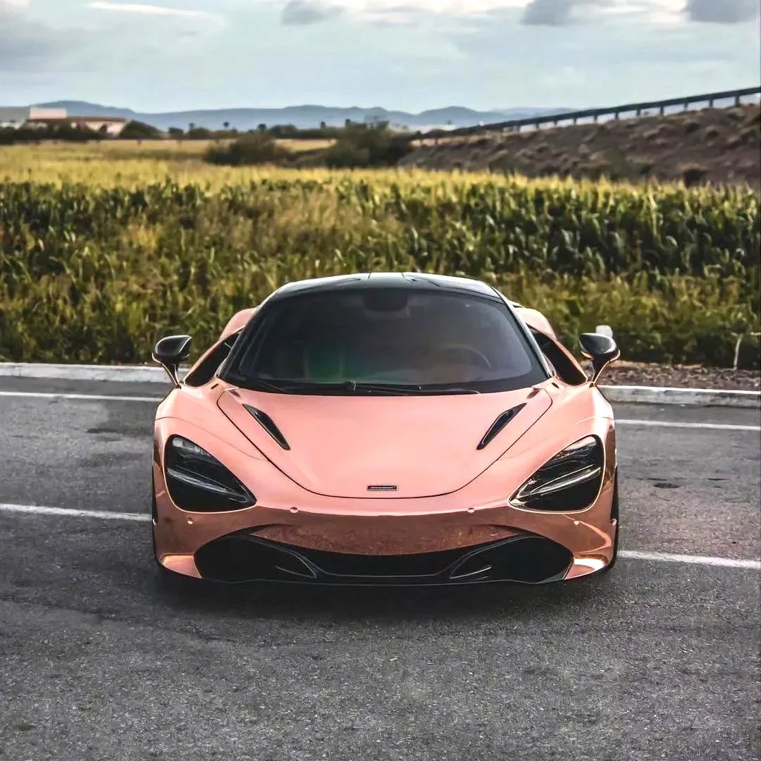 Transform Your Ride with Alukovinyl's Gloss Mirror Chrome Rose Gold Car Vinyl Wrap