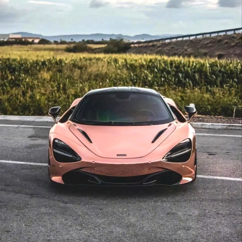 Transform Your Ride with Alukovinyl's Gloss Mirror Chrome Rose Gold Car Vinyl Wrap