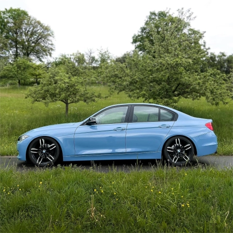Elevate Your Ride with Alukovinyl's TPU Gloss China Blue Car Vinyl Wrap