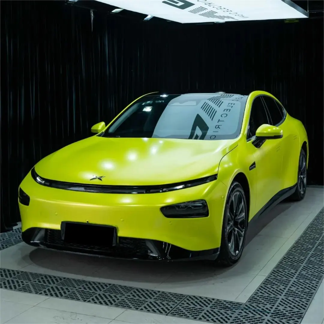 Radiant Innovation: Matte Metallic Fluorescent Yellow Car Vinyl Wrap