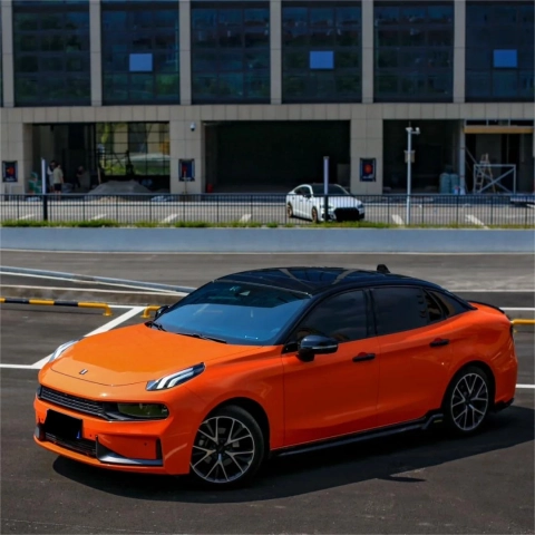 Ignite Your Ride: Gloss Metallic Paint Orange Car Vinyl Wrap