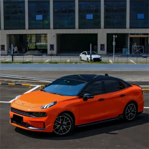 Ignite Your Ride: Gloss Metallic Paint Orange Car Vinyl Wrap