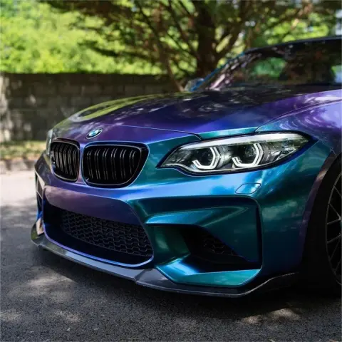 Unleash Brilliance with the Gloss Metallic Chameleon Diamond Purple Blue Car Vinyl Wrap