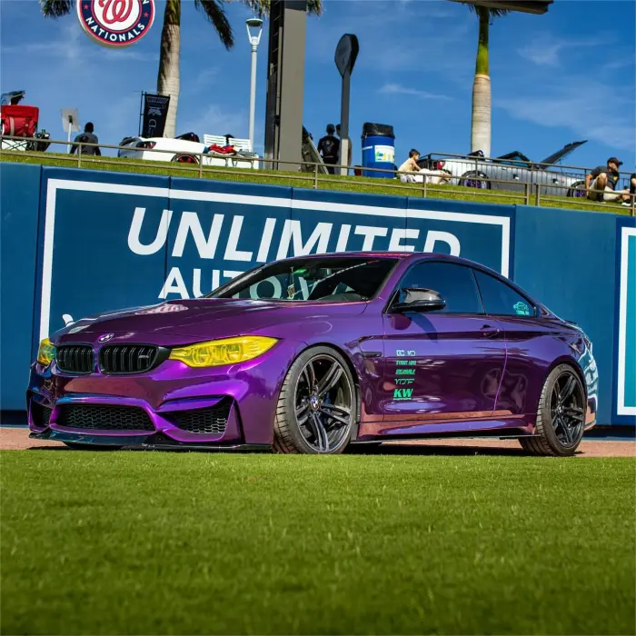 Unleash Your Style with Gloss Metallic Grape Purple Car Vinyl Wrap