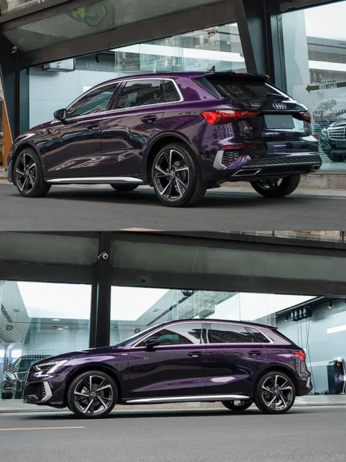 Transform Your Ride with TPU Gloss Metallic Midnight Purple Car Vinyl Wrap