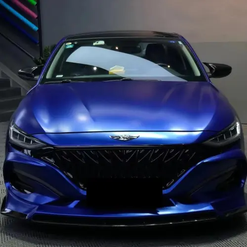 Transform Your Ride with Matte Metallic Navy Blue Car Vinyl Wrap
