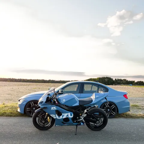 Gloss China Blue Car Vinyl Wrap by Alukovinyl: Transform Your Ride with Style