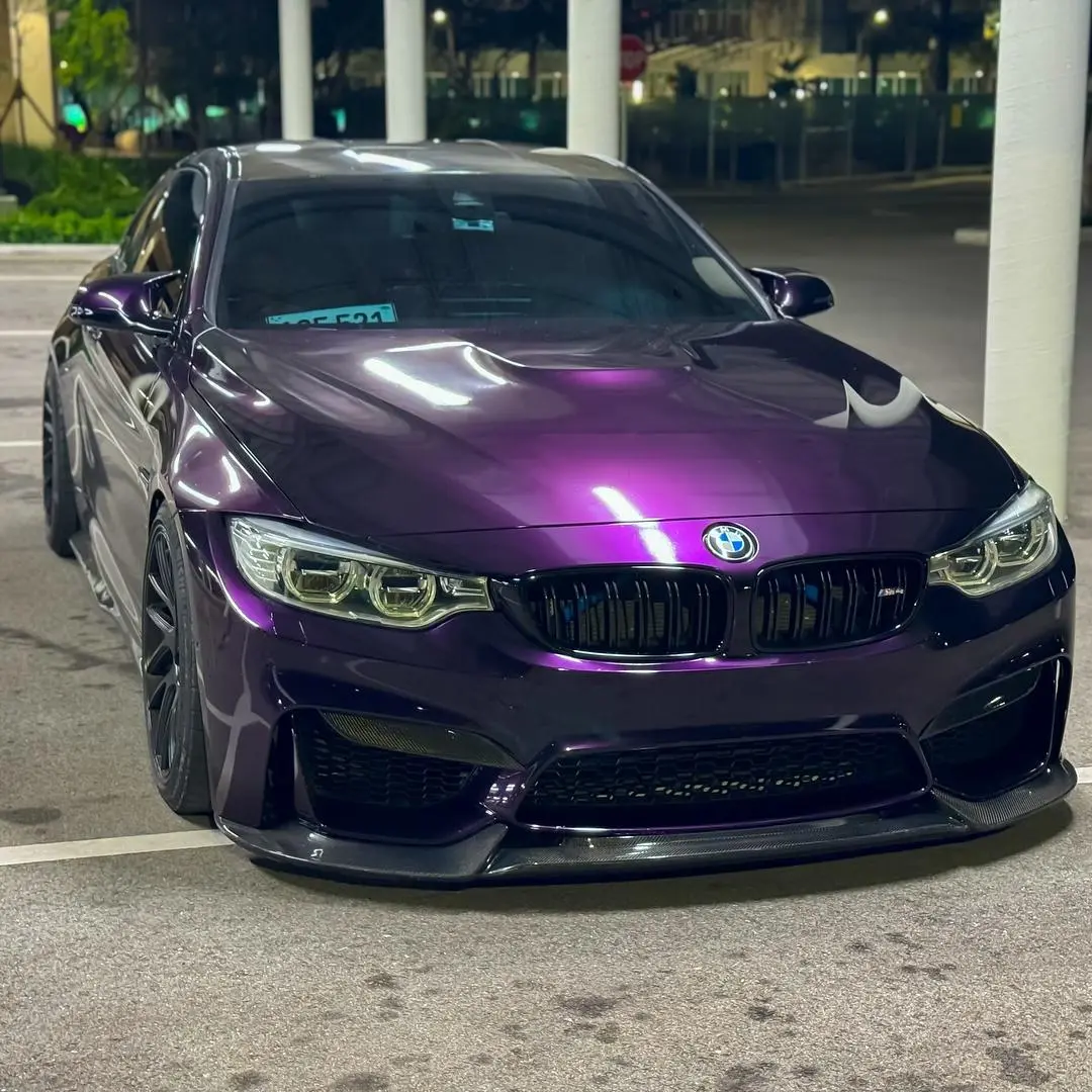 Upgrade Your Ride with PET Gloss Metallic Midnight Purple Car Wrap