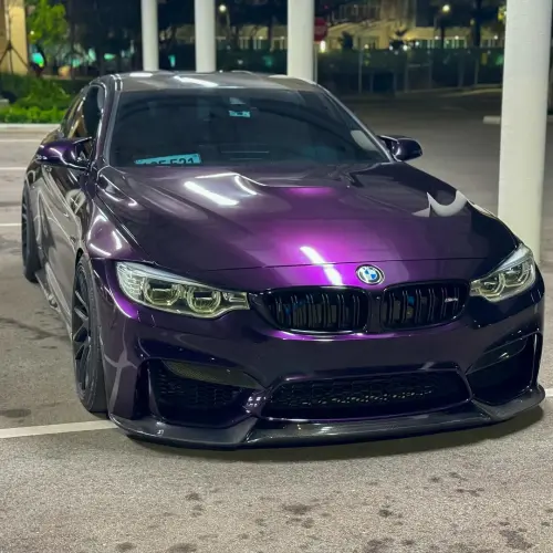 Upgrade Your Ride with PET Gloss Metallic Midnight Purple Car Wrap