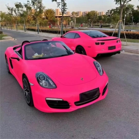 The Allure of Matte Fluorescent Pink Car Wrap