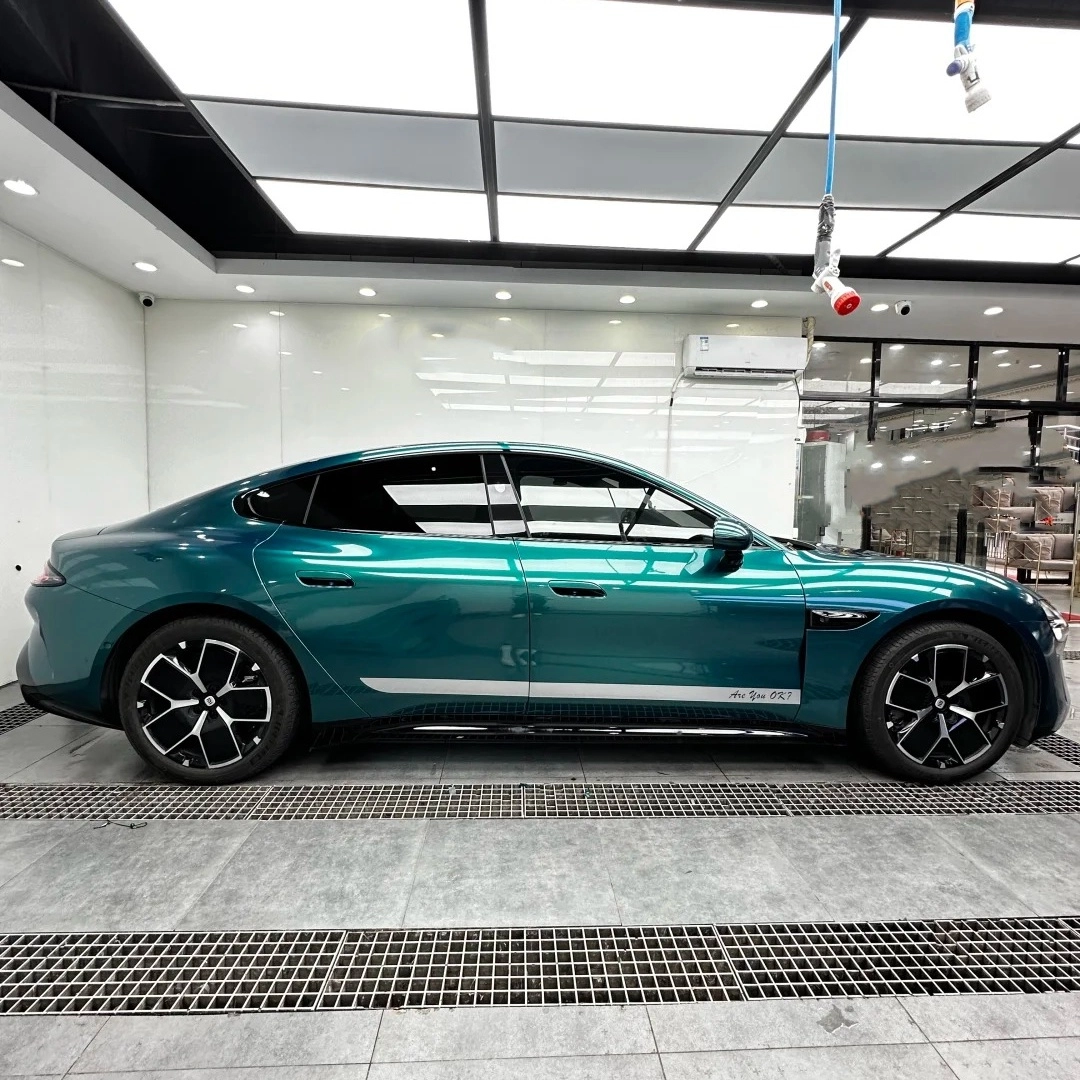 Transform Your Ride with Aluko Gloss Metallic Deep Sea Green PET Vinyl Wrap