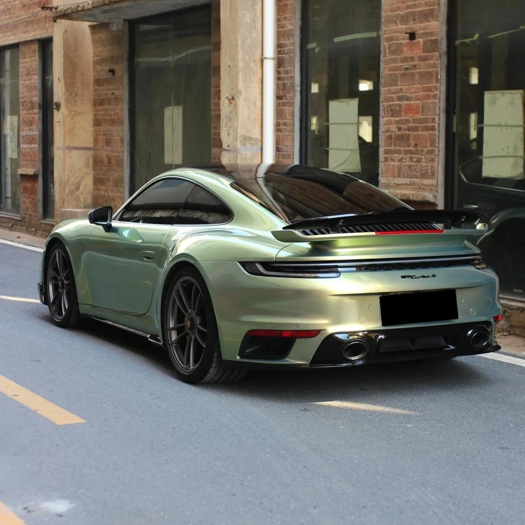 Transform Your Porsche with Gloss Color Shift Urban Bamboo Wrap