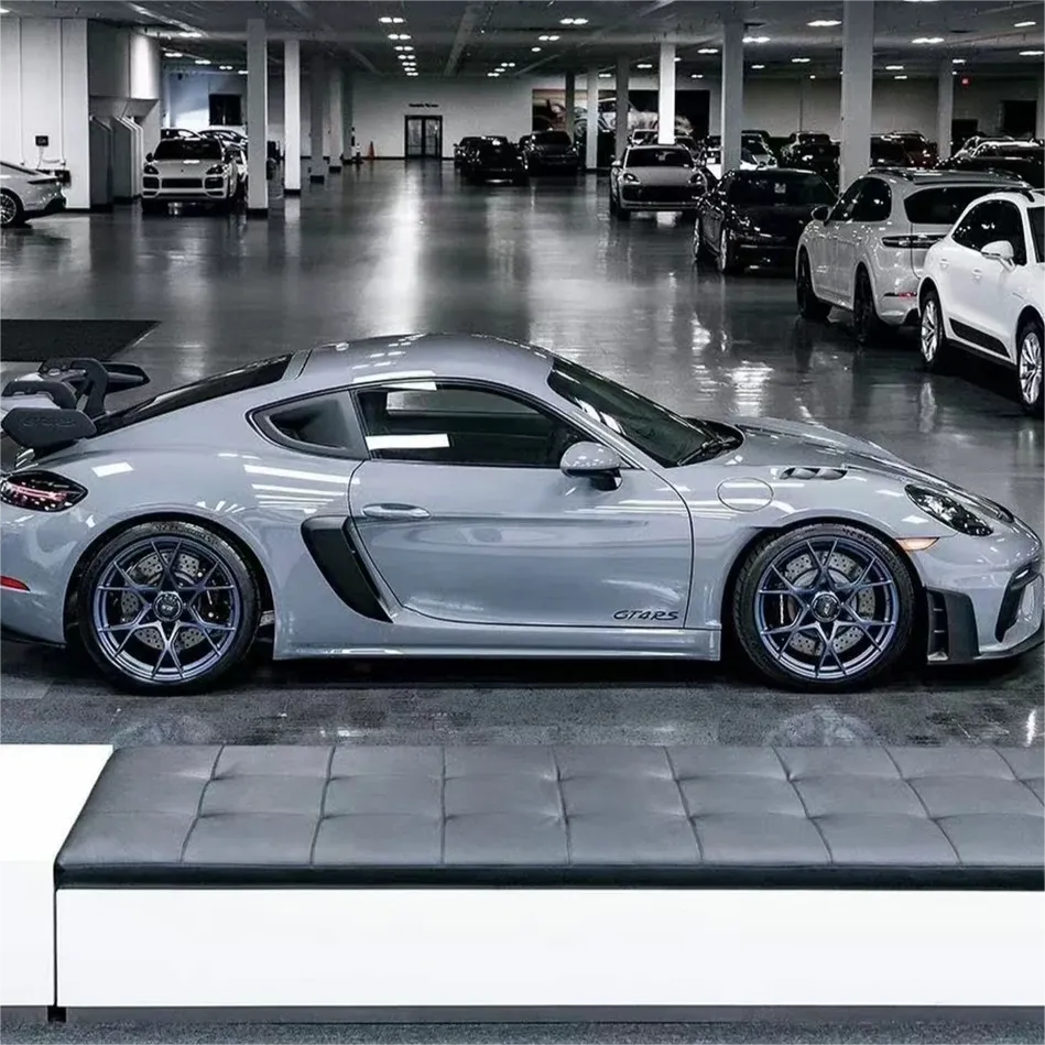 Gloss Arctic Grey Car Wrap for BMW & Porsche: Sleek Luxury Redefined