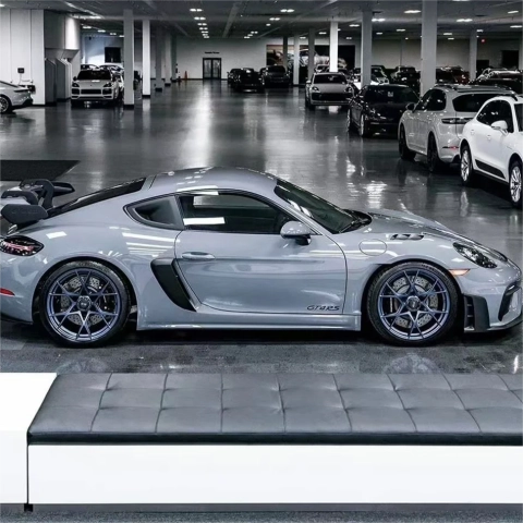 Gloss Arctic Grey Car Wrap for BMW & Porsche: Sleek Luxury Redefined
