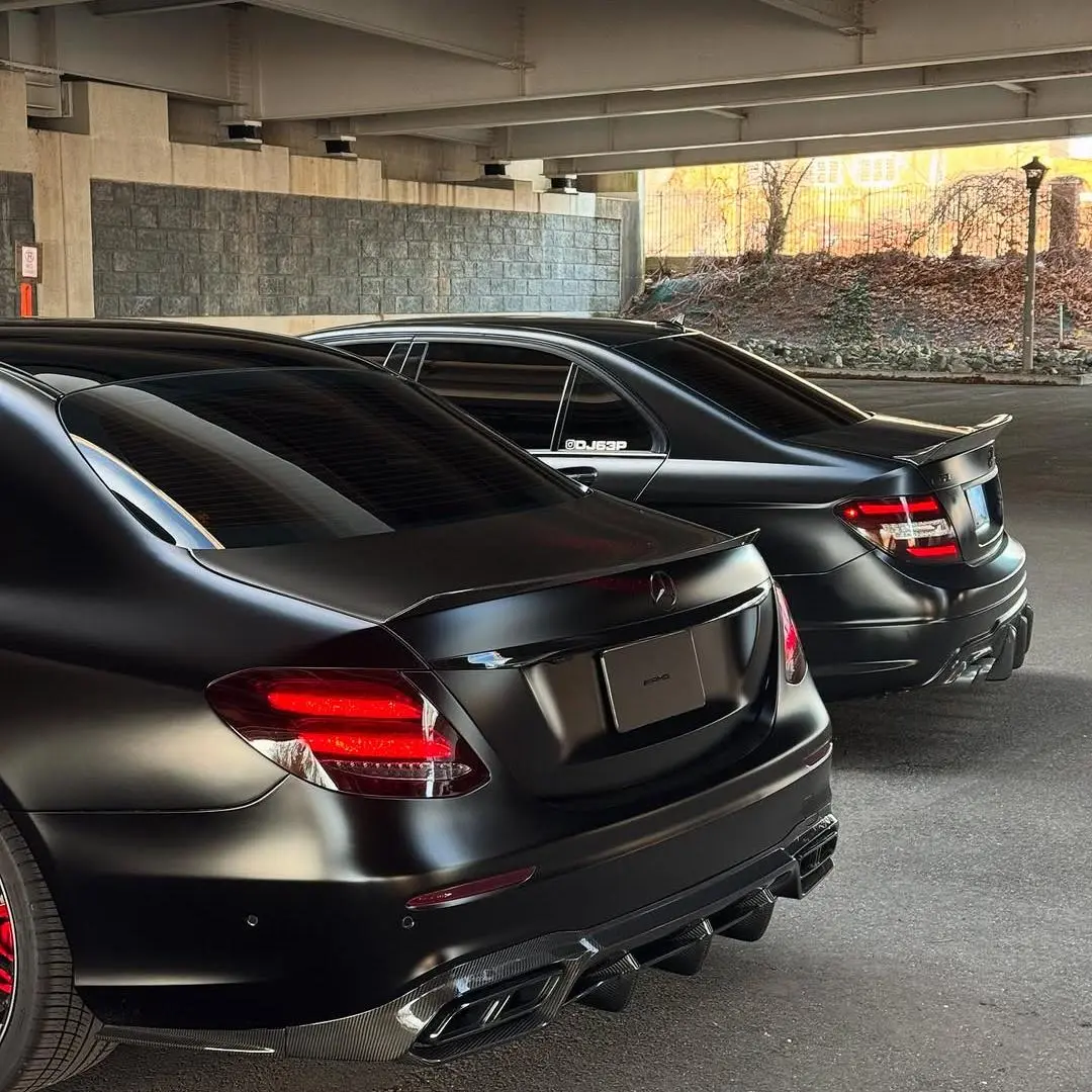 Satin Black Car Wrap